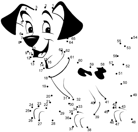  Coloring Sheets on Dalmatianpuppy Dot To Dot Coloring Page